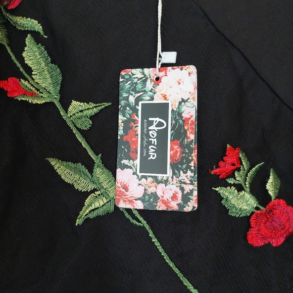 Aufor Embroidered Floral Swing Dress Size XL NWT - Picture 6 of 11